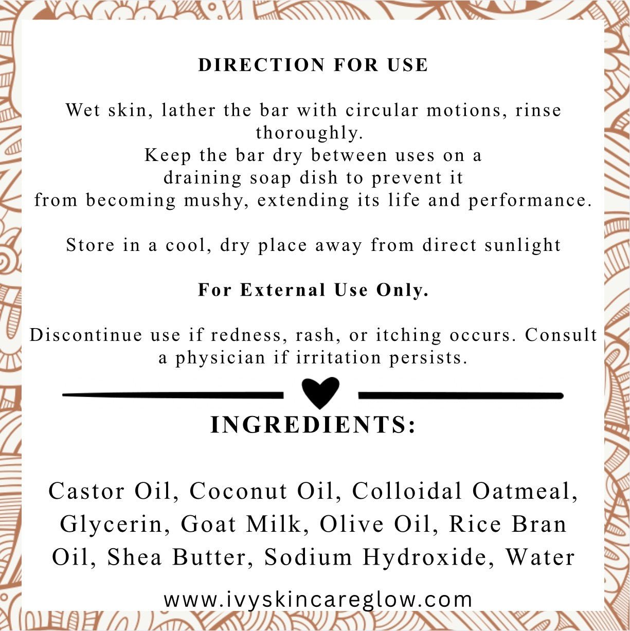 3pcs - BabyLoves - Colloidal Oatmeal Soap - Beauty by Ivy Organic Skin Care