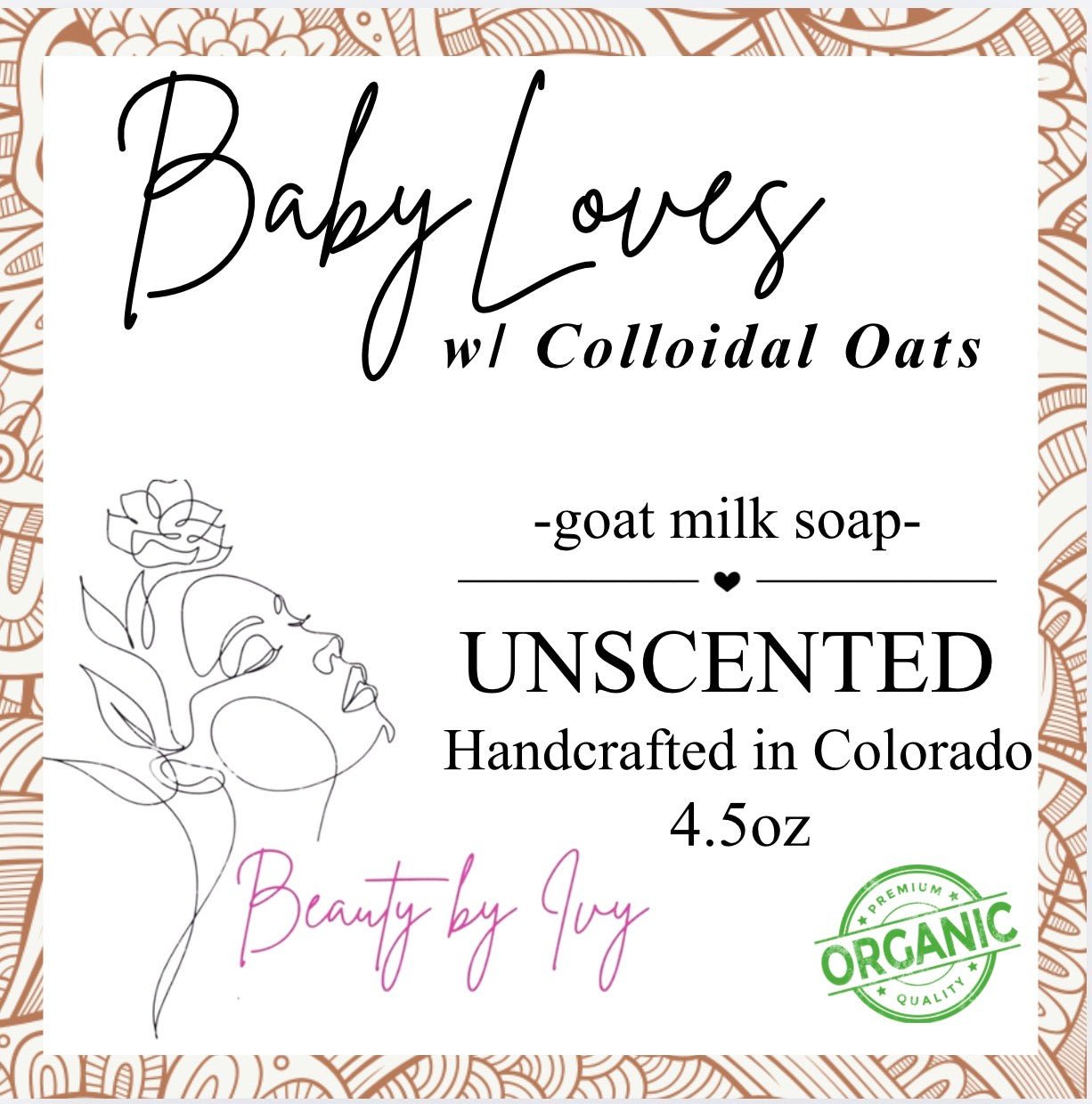 3pcs - BabyLoves - Colloidal Oatmeal Soap - Beauty by Ivy Organic Skin Care