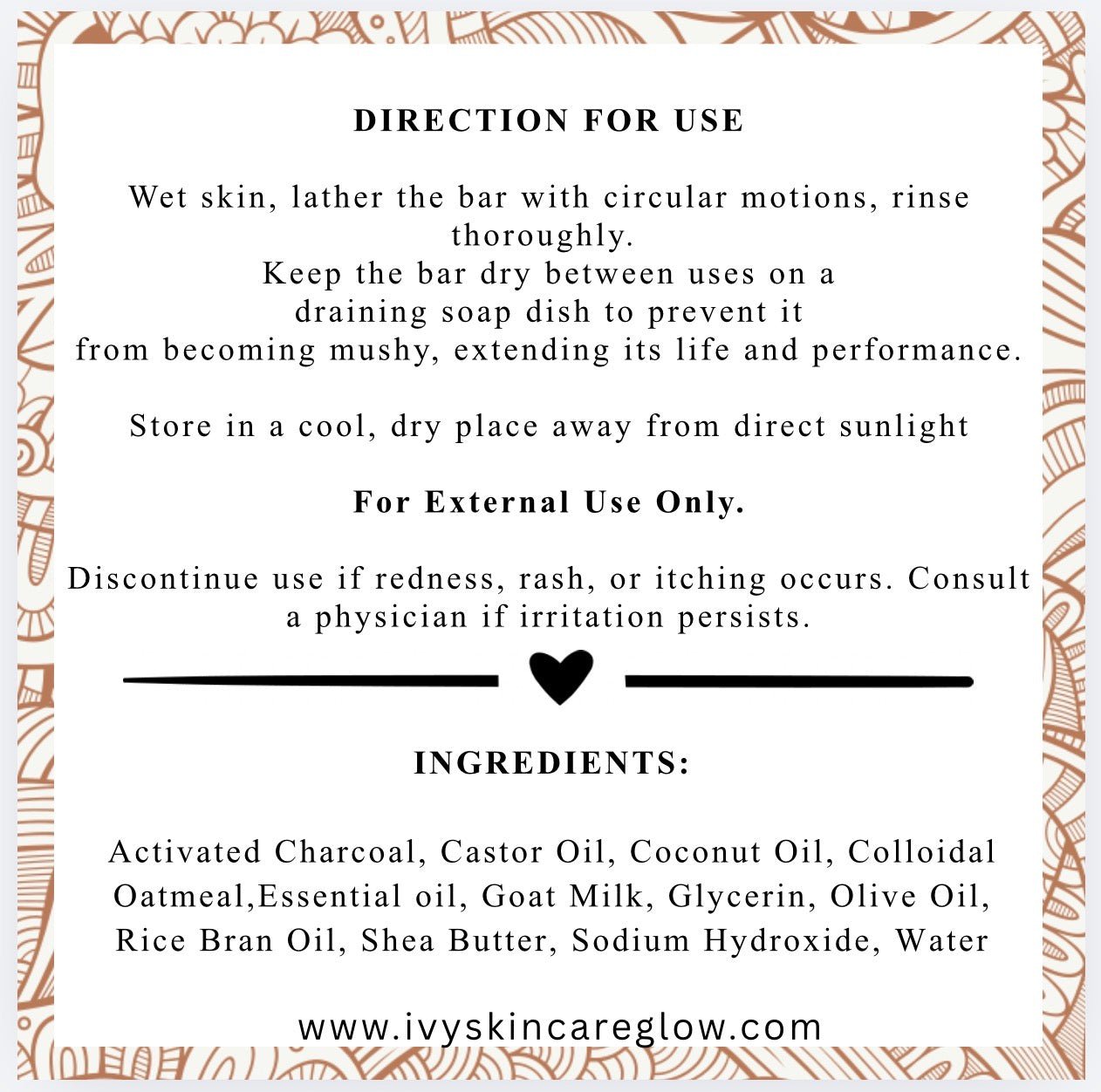 Activated Charcoal w/ Tea Tree Oil Soap - Beauty by Ivy Organic Skin Care